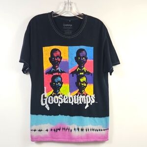 Goosebumps Men's Unisex Black Multicolor "Slappy" Dummy Graphic Tee Shirt, sz MD